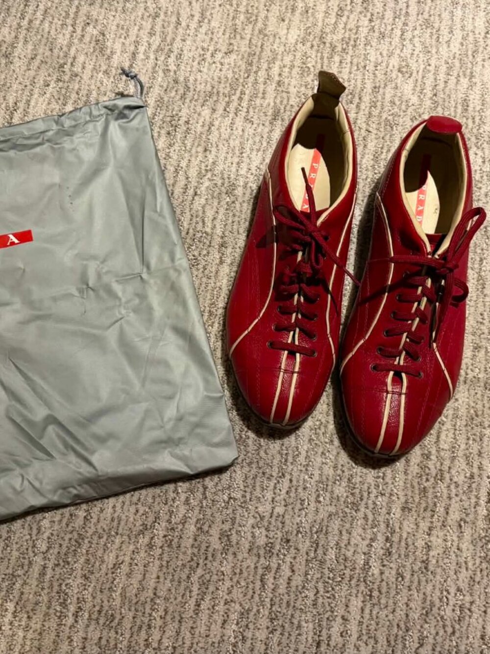 Vintage Prada Sneakers Linea Rossa Bowling Shoes